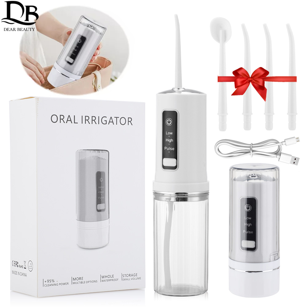 3 Modes Portable Oral Irrigator 230ml Collapsible Dental Water Flosser